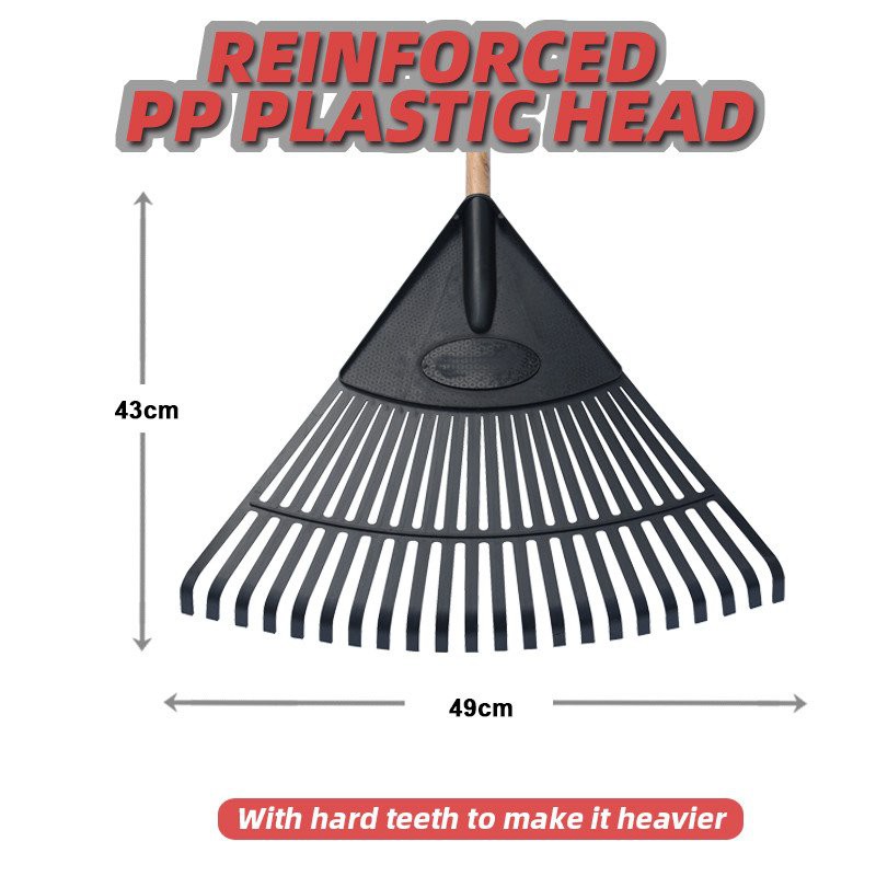 garden leaf rake plastic head